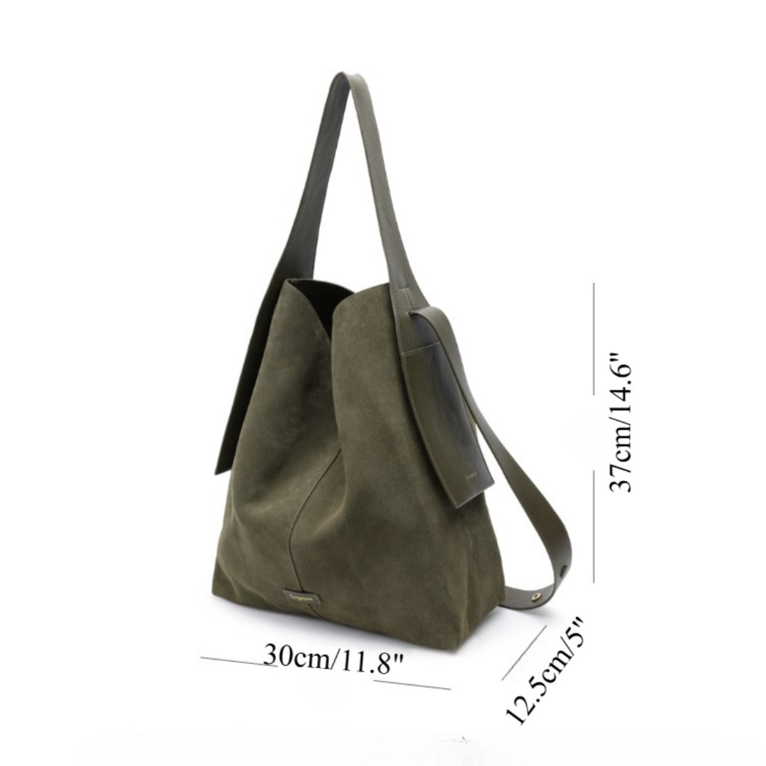 Suede large capacity shoulder bag with a stylish design perfect for everyday use