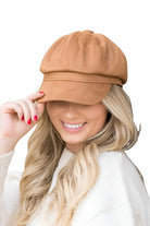 Women's Accessories - Hats Suede Newsboy Cap