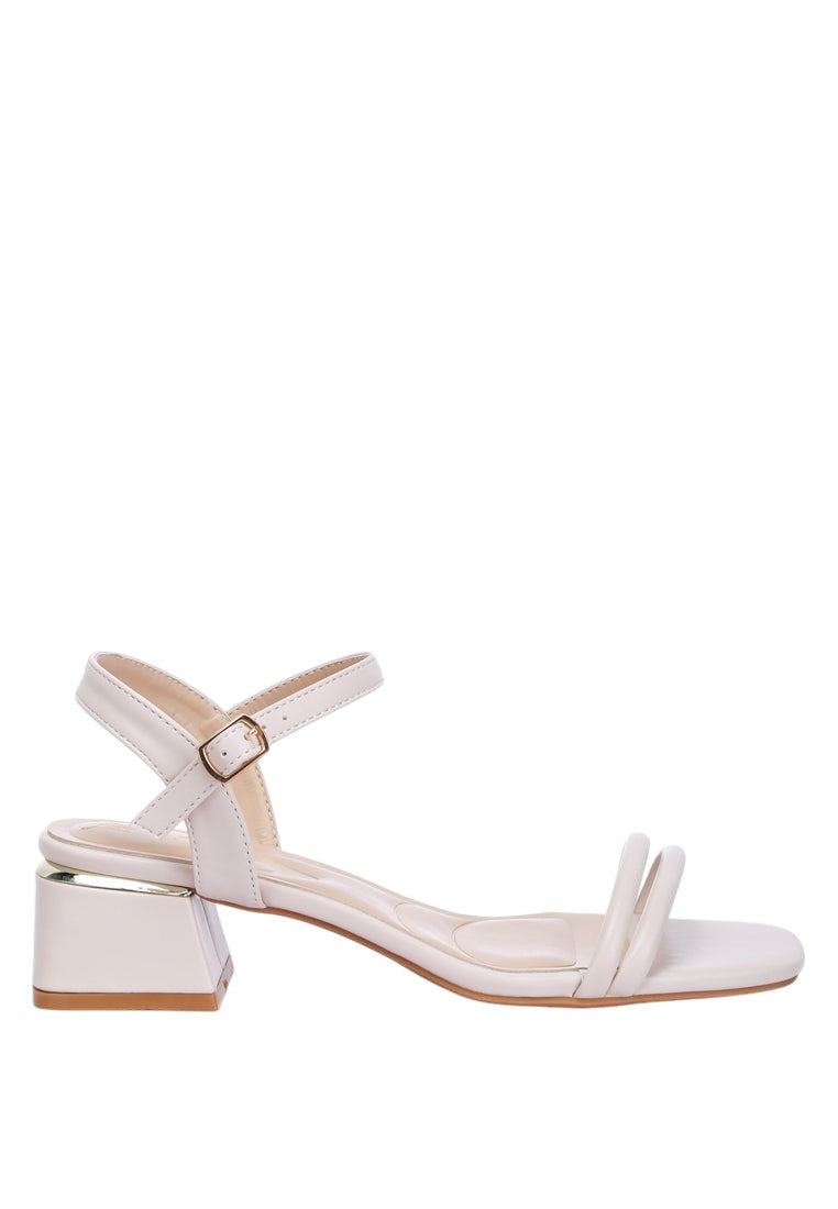 Sulein Ankle Strap Low Block Heels