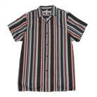 WEIV Men's Summer Beach Button Up Shirt with Striped Design for Casual Outings