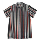 WEIV Men's Summer Beach Button Up Shirt with Striped Design for Casual Outings