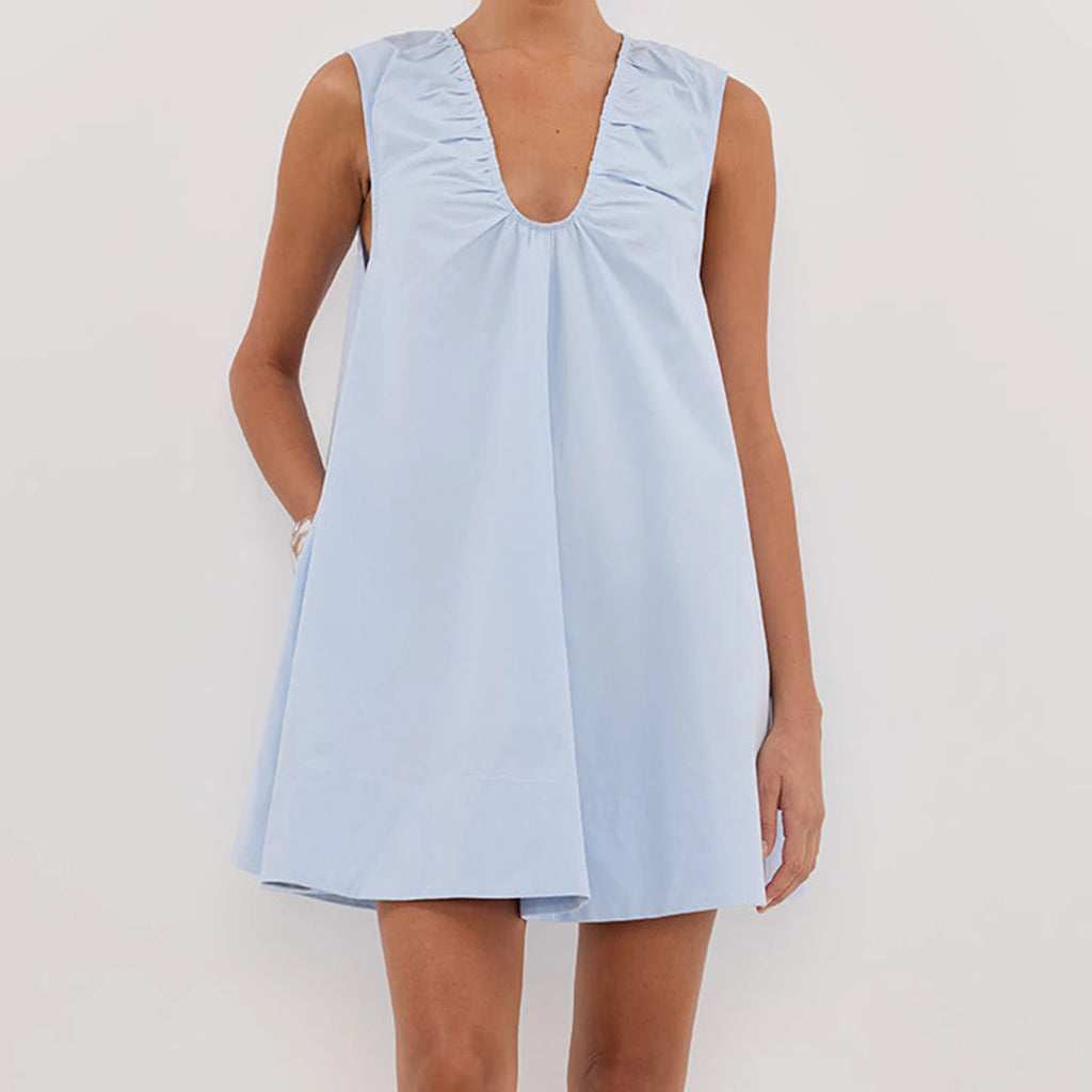 Women's light blue dress for the summer, lightweight and airy