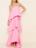Pink layered maxi dress for the summer from VacationGrabs