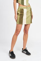 Emory Park Women's Summer Fashion Skirts in Green with a Stylish Striped Design for Casual Wear