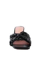 Rag Company Women's Summer Heeled Sandals in Black with Braided Design for Stylish Comfort