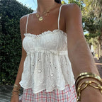White women’s summer top, lightweight cotton, perfect for beach days