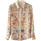VacationGrabs printed women's shirt, lightweight fabric, perfect summer tops for women