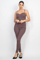 Stylish VacationGrabs summer travel jumpsuit for women with a fitted design and adjustable straps