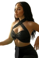 Women's black summer two-piece vacation outfit, stylish and comfortable for warm weather