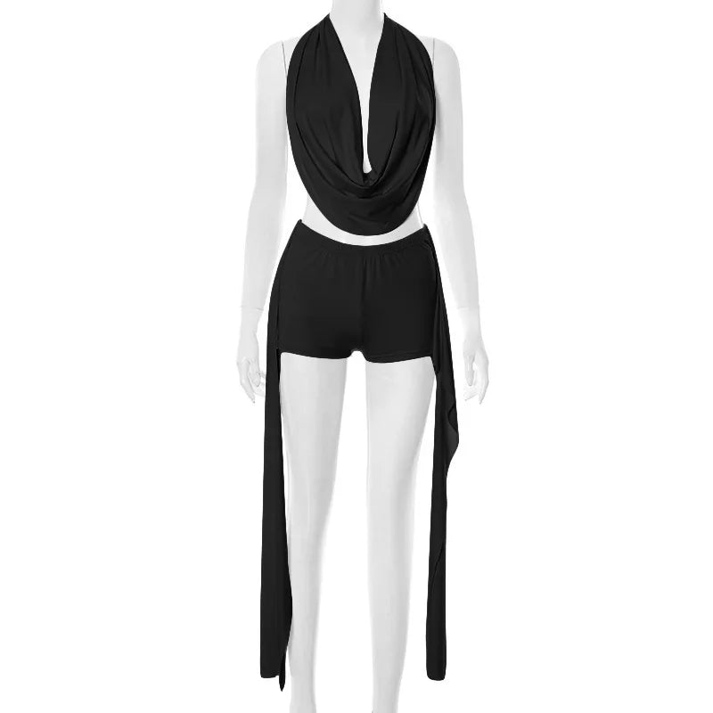 Black women's outfits set, perfect for summer wedding guests outfits