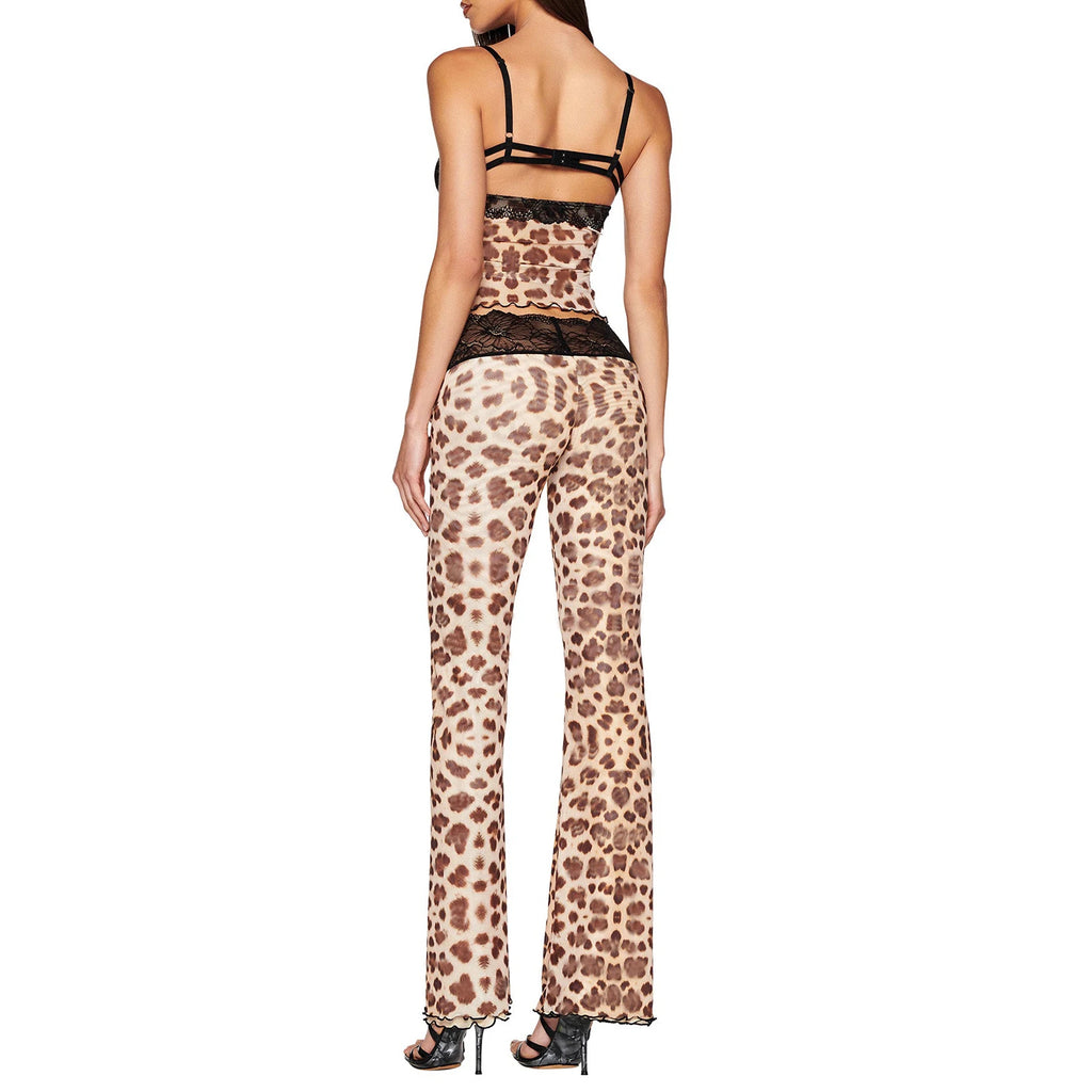 Women's leopard print outfit, lightweight material, summer wedding guests outfits