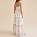 Women's sundress sun dress, tiered floral pattern for summer outings