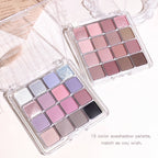 16-color sunset eyeshadow palette with pearl and matte earth-tone shades (photo 3 of 8)