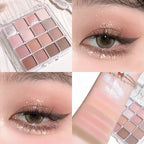 16-color sunset eyeshadow palette with pearl and matte earth-tone shades (photo 5 of 8)