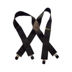 Holdup black suspenders, elastic material for comfort and style