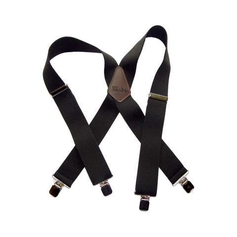 Holdup black suspenders, elastic material for comfort and style