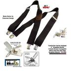 Men's black Y-back suspenders, durable material, perfect for everyday use