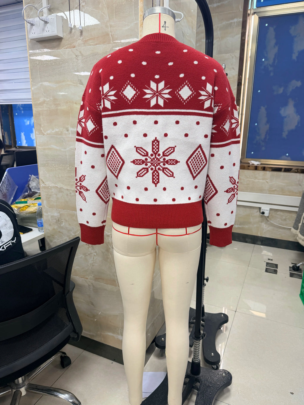 Red and white sweater christmas ugly, festive design for holiday gatherings