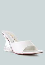 Sweet16 Clear Spool Heel Sandals