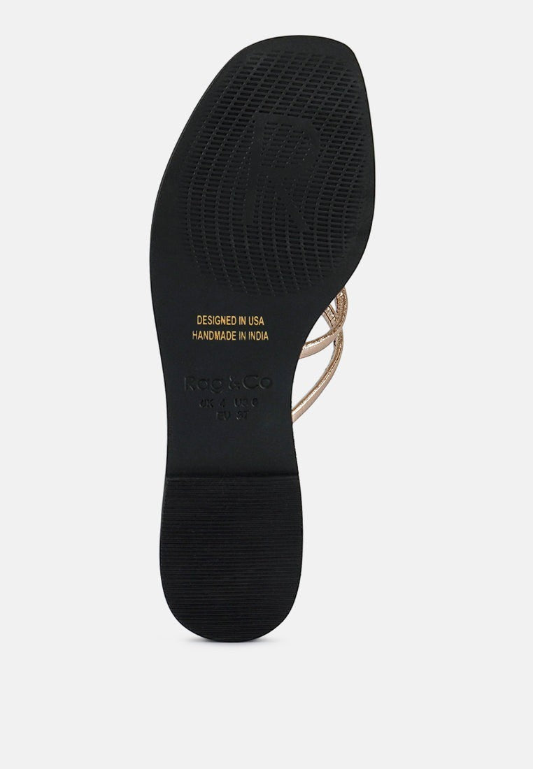 Sweetin Strappy Flat Slip On Sandals