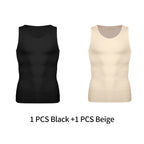 Men's compression wear, black and beige, great for layering