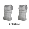 Men's gray compression tank tops, ideal for active wear and support