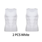 Men's white compression wear, breathable material for active use