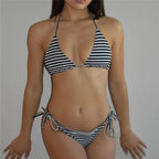 Striped bikini set for women, perfect swimmers swimwear