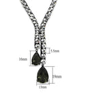 Elegant synthetic gemstone pendant necklace with sparkling crystals and unique drop design