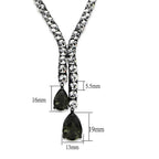 Elegant synthetic gemstone pendant necklace with sparkling crystals and unique drop design
