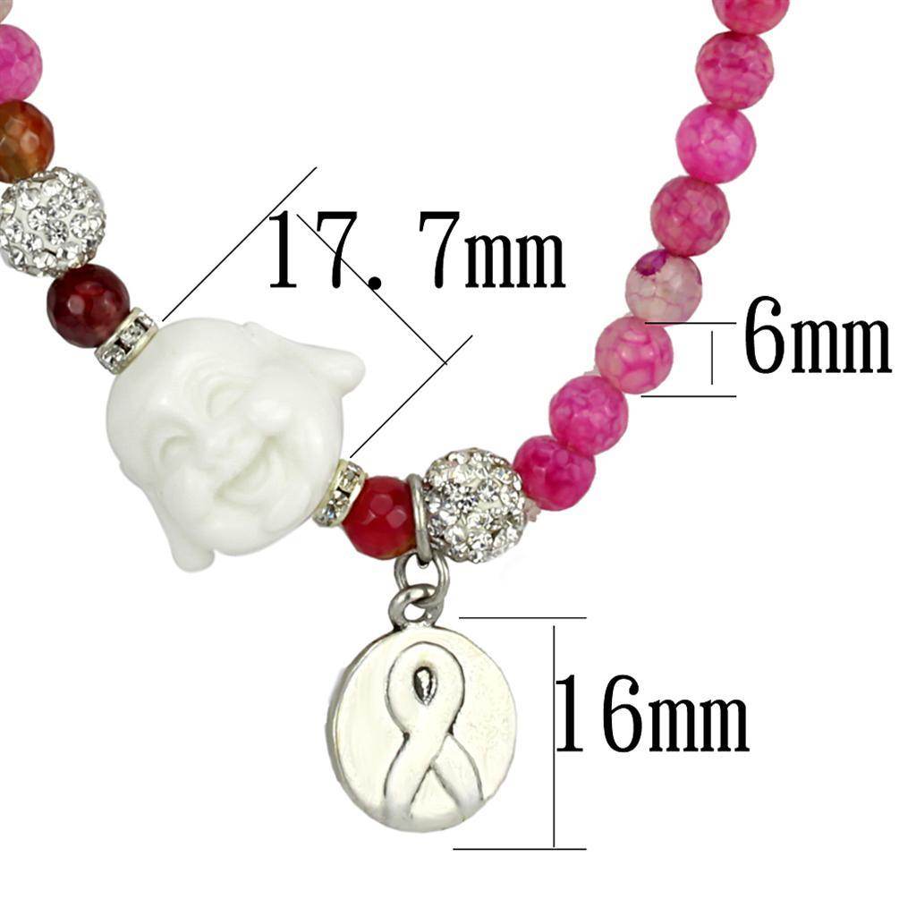 VacationGrabs synthetic gemstone statement necklace with colorful beads and charm for stylish wear