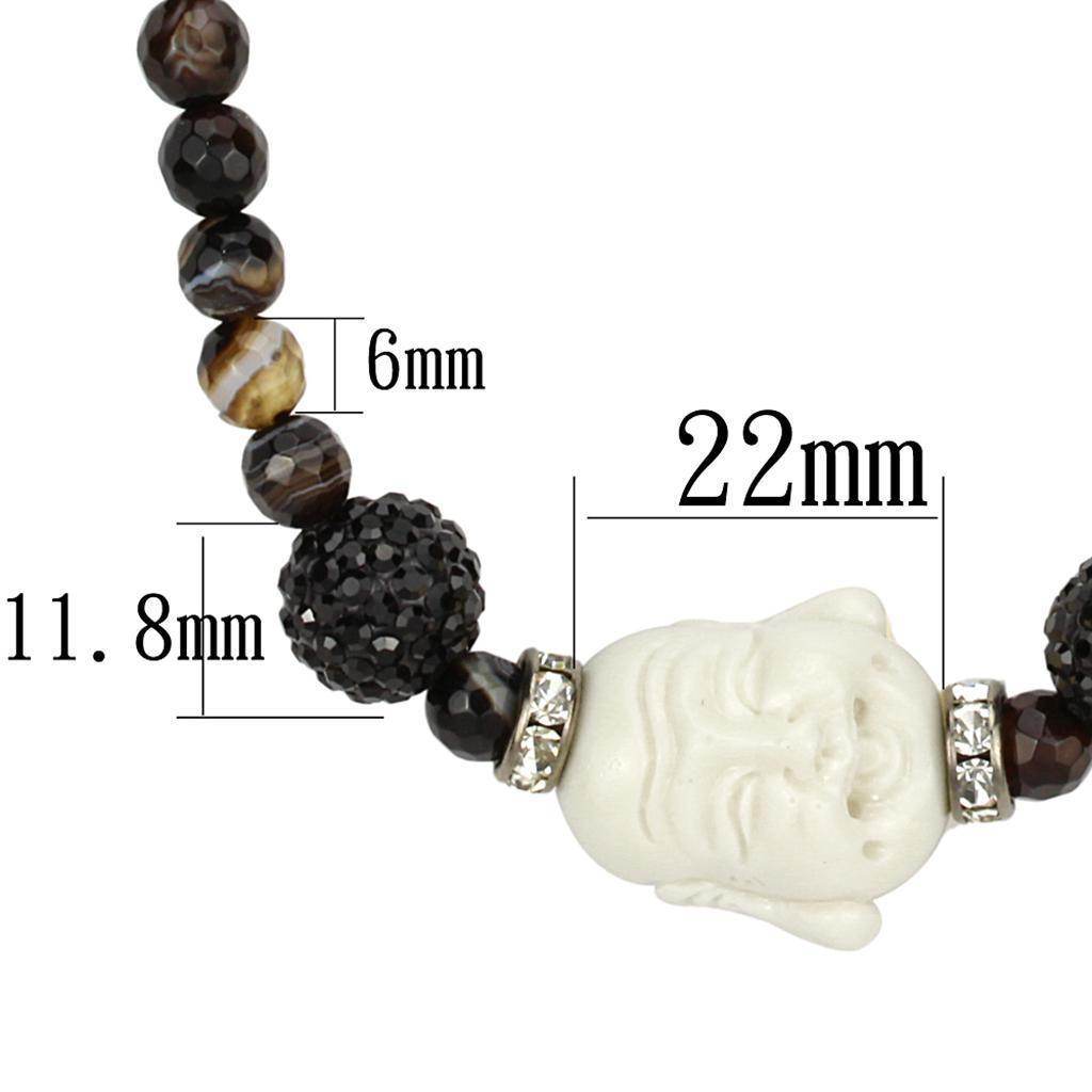 VacationGrabs synthetic glass bead necklace featuring unique beads and a decorative centerpiece