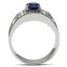 Men's ring with synthetic glass jewelry centerpiece and elegant design from VacationGrabs