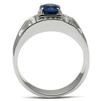 Men's ring with synthetic glass jewelry centerpiece and elegant design from VacationGrabs