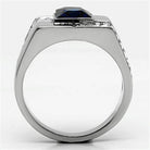 VacationGrabs Men's Ring featuring synthetic glass jewelry for men with a sleek silver design