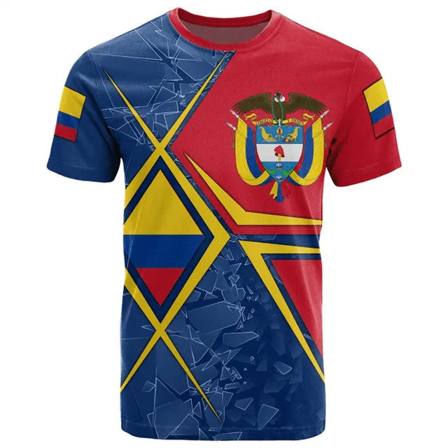 Colombian flag t-shirt printed, cotton fabric, casual wear