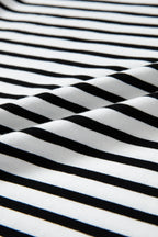 Pretty Bash t shirt striped shirt, black and white cotton fabric