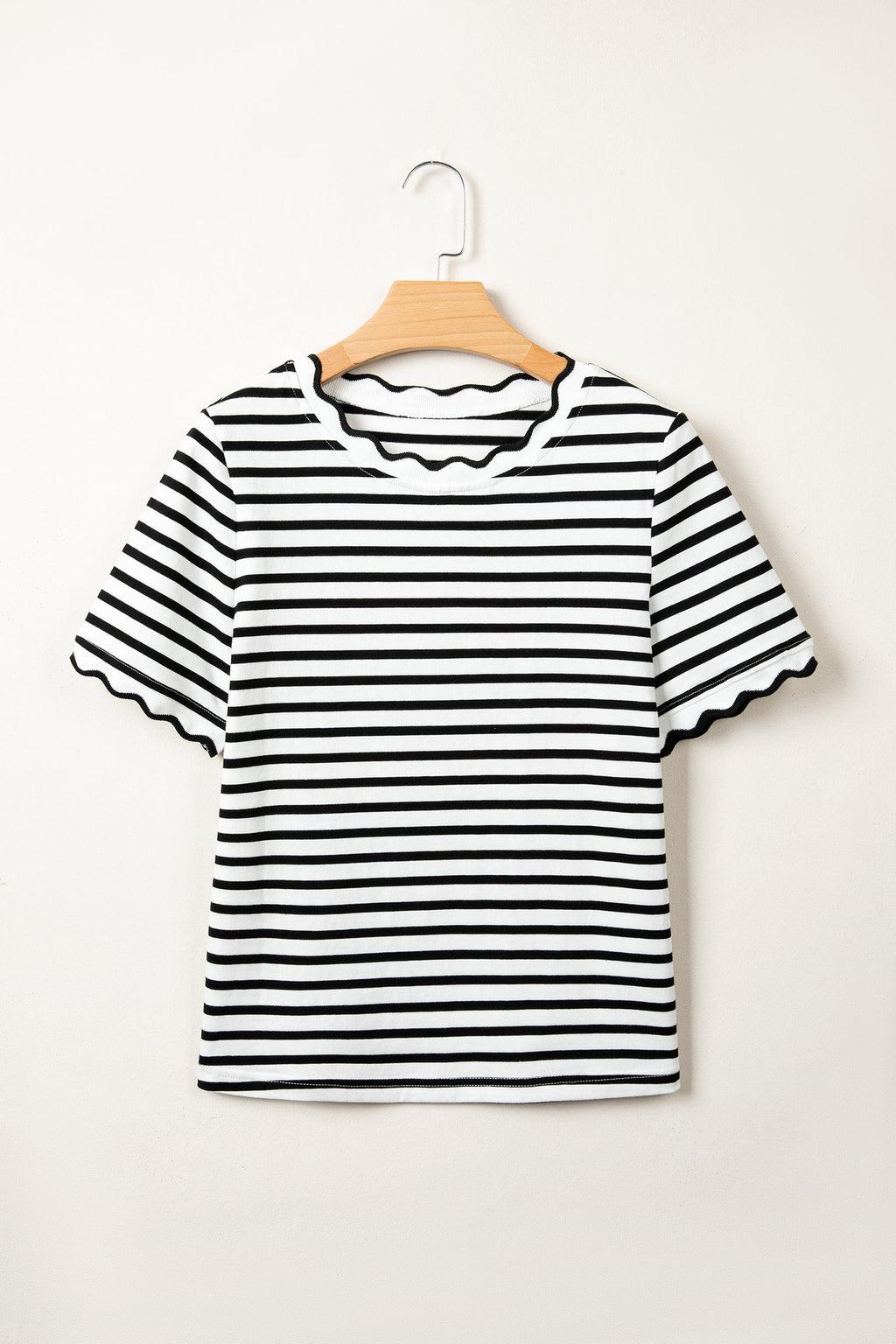Pretty Bash black and white striped t shirt for casual wear