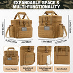 Tactical insulated cooler bag in tan, durable for outdoor adventures