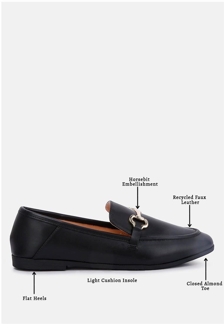 Mocassins Talula en similicuir ornés du mors de cheval
