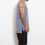 Men's Grey Sleeveless Basic Tank T-Shirt