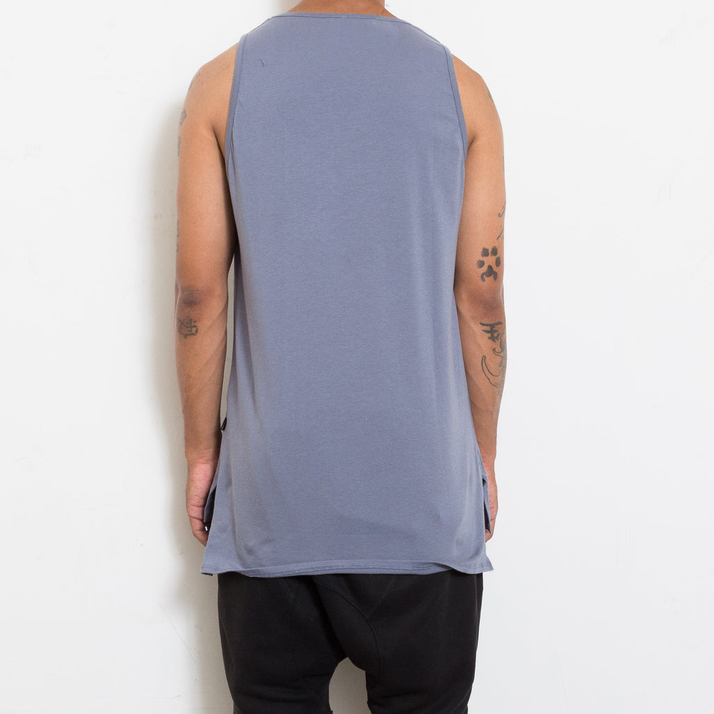 Men's Grey Sleeveless Basic Tank T-Shirt