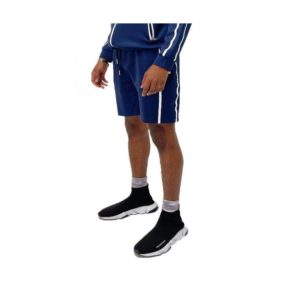 Taped Striped Shorts Mens Activewear - VacationGrabs