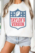 Taylors Version Football Graphic Sweatshirt - VacationGrabs