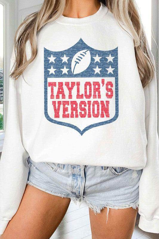 Taylors Version Football Graphic Sweatshirt - VacationGrabs