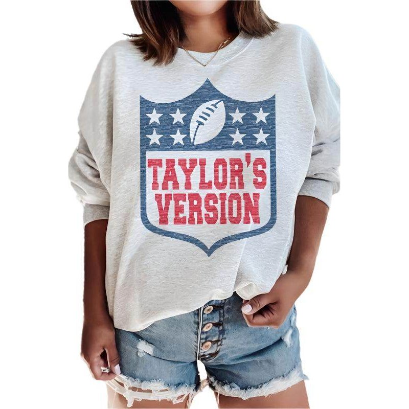 Taylors Version Football Graphic Sweatshirt - VacationGrabs