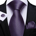 Teal blue paisley necktie from VacationGrabs styled with a matching pocket square for a polished look