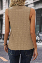 Textured Notched Tank - VacationGrabs