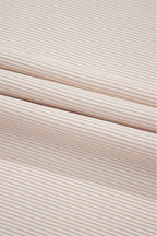 Soft striped fabric of JUNIPER BLVD textured ruffle lounge set for comfortable lounging