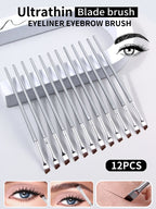 12-piece thin blade eyeliner and eyebrow brush set (photo 1 of 6)